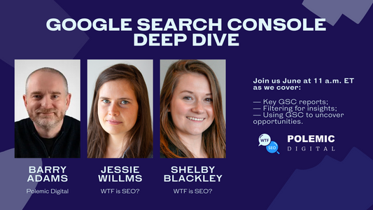 WTF is SEO? and Barry Adams masterclass: GSC deep dive